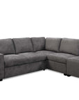 Canapé d'angle convertible en tissu gris foncé ALBAN - Angle droit