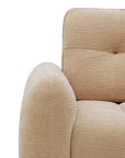 Canapé d'angle en velours tissé beige avec dossier réglable ADONIS - Angle droit