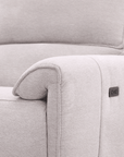 Canapé d’angle relax électrique en tissu beige LUDMILA - Angle gauche