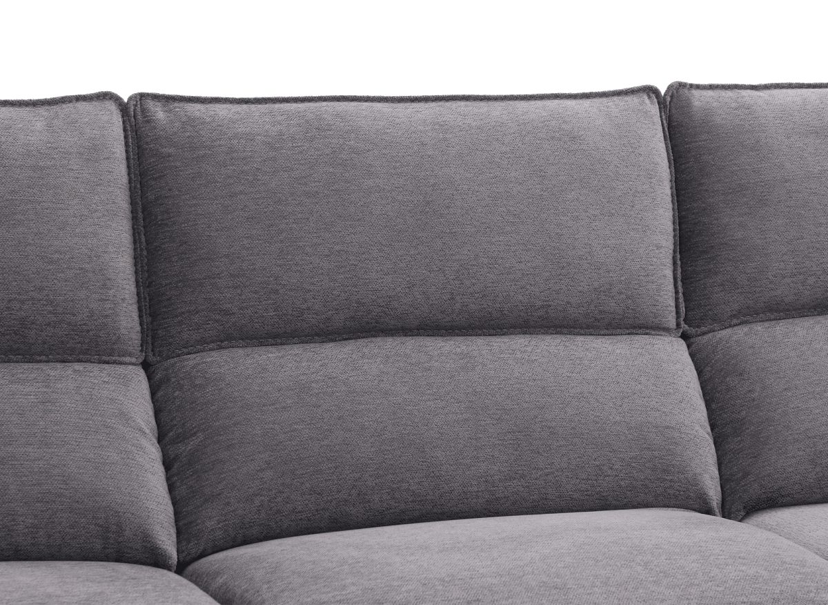 Canapé d’angle relax électrique en tissu gris foncé LUDMILA - Angle droit