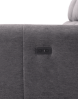 Canapé d’angle relax électrique en tissu gris foncé LUDMILA - Angle gauche