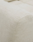 Canapé d'angle relax électrique en velours chiné beige DANIA -Angle droit
