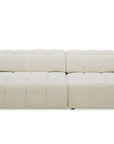 Canapé d'angle relax électrique en velours chiné beige DANIA -Angle droit