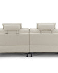 Canapé d’angle relax électrique en velours chiné beige LYANA - Angle droit