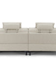 Canapé d’angle relax électrique en velours chiné beige LYANA - Angle gauche