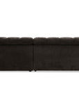 Canapé d'angle relax électrique en velours chiné marron DANIA -Angle droit