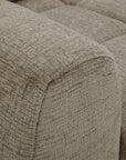 Canapé d'angle relax électrique en velours chiné taupe DANIA -Angle droit