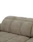 Canapé d'angle relax électrique en velours chiné taupe DANIA -Angle gauche