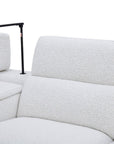 Canapé d'angle relax en tissu bouclette doux beige MARINA - Angle droit