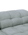 Canapé d'angle relax en velours texturé gris FEDORA - Angle droit