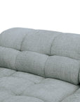 Canapé d'angle relax en velours texturé gris FEDORA - Angle gauche