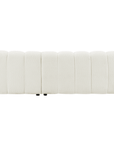 Canapé d'angle réversible en tissu bouclette écru AELIS
