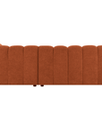 Canapé d'angle réversible en tissu bouclette terracotta AELIS