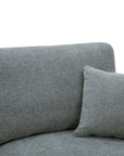 Canapé droit 3 places en velours chiné gris ABELIA