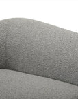 Canapé fixe 3 places en tissu effet peau de mouton gris clair LEXIE