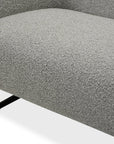 Canapé fixe 3 places en tissu effet peau de mouton gris clair LEXIE