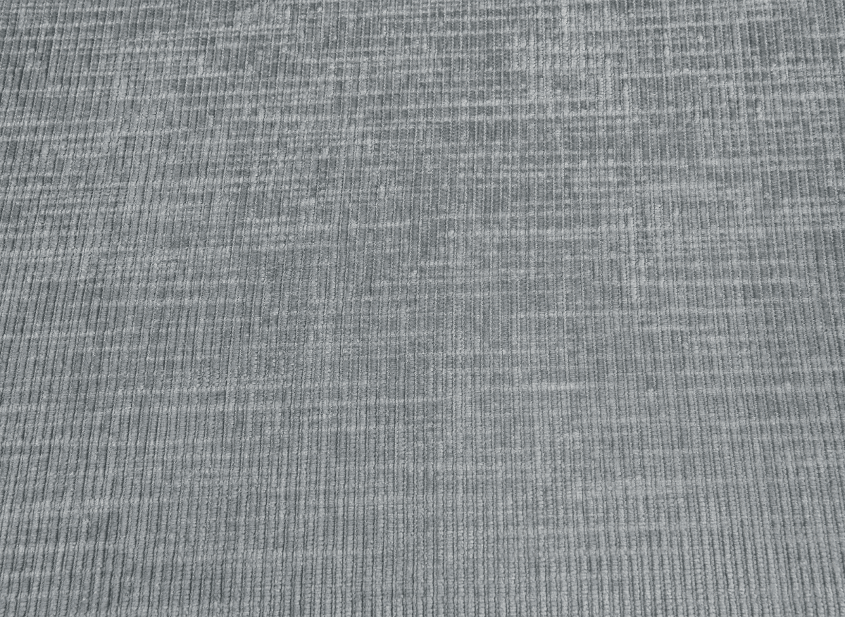 Canapé panoramique convertible avec coffre en velours chiné gris MARIANO- Angle droit