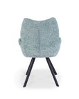 Chaise pivotante avec accoudoirs en tissu vert d'eau TALIA