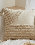 Coussin beige à tissu texturé 45x45 cm MONTREAL