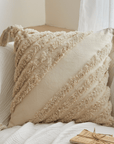 Coussin beige à tissu texturé 45x45 cm NEVADA