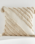 Coussin beige à tissu texturé 45x45 cm NEVADA
