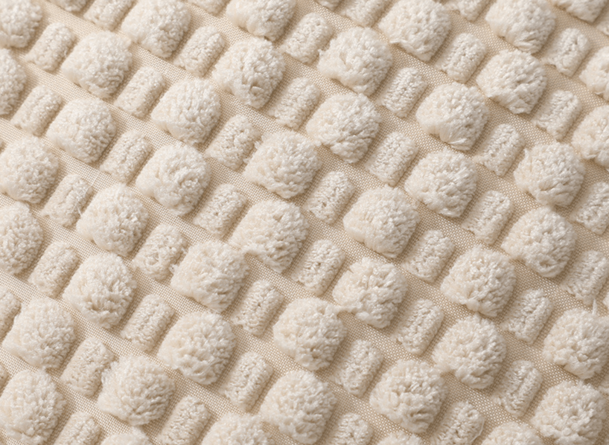 Coussin beige en tissu texturé doux 45x45 cm DUNE