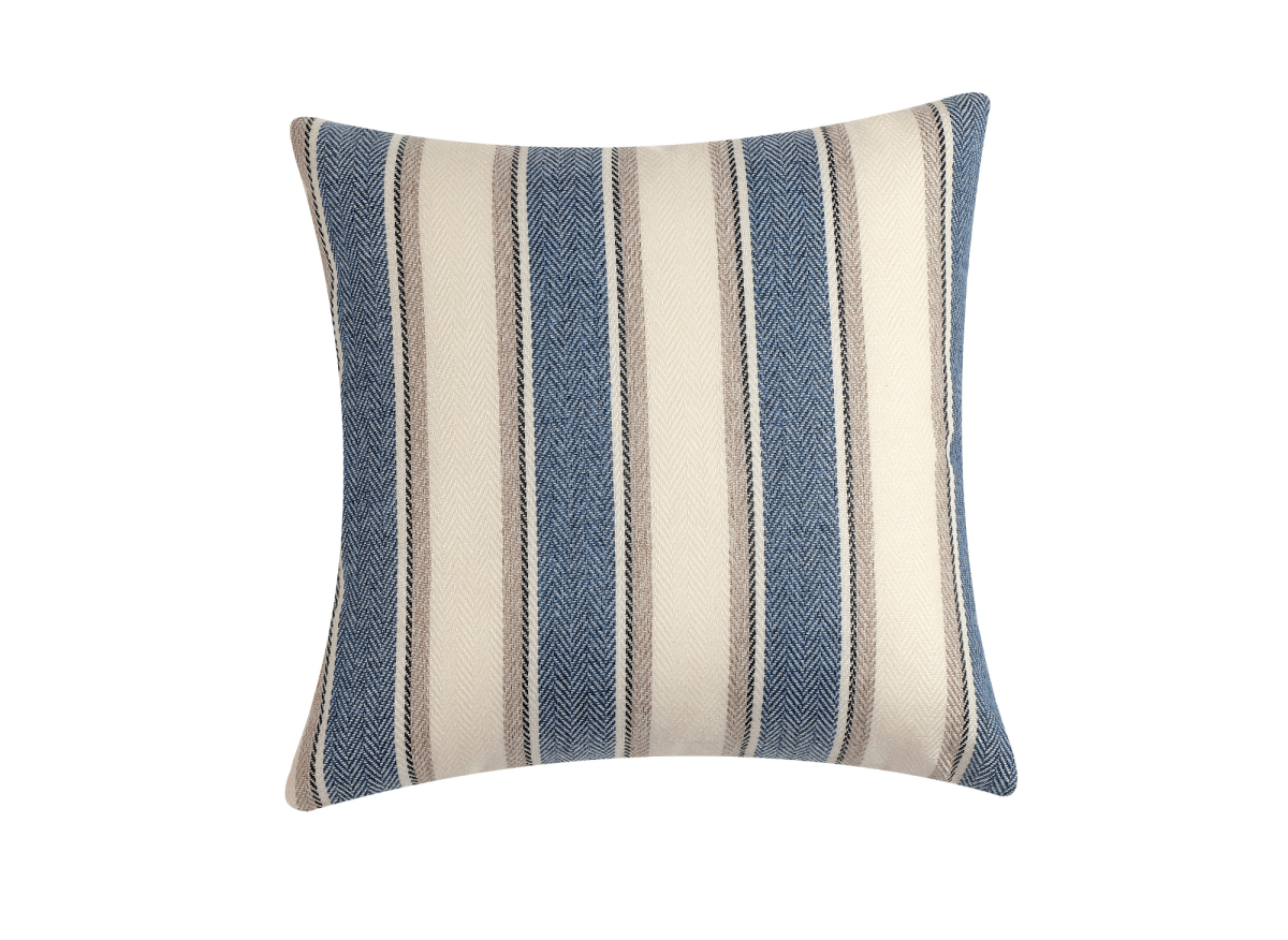 Coussin beige et bleu à rayures 45x45 cm RIVIERA