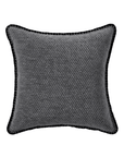 Coussin gris à rayures et surpiqûres noires 45x45 cm ZIGGY