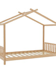 Lit cabane avec barreaux en bois 90 x 190 cm NIDOU