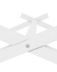 Lit cabane avec barreaux en bois blanc 90 x 190 cm NIDOU