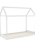 Lit cabane en bois blanc 90 x 190 cm POPY
