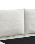 Lit coffre en tissu bouclette beige 140x190 cm MELY