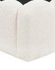 Lit coffre en tissu bouclette beige 160x200 cm RITA
