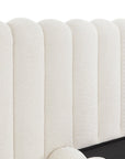 Lit coffre en tissu bouclette beige 180x200 cm GRETA