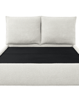 Lit coffre en tissu bouclette beige 180x200 cm MELY