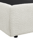 Lit coffre en tissu bouclette beige 180x200 cm MELY