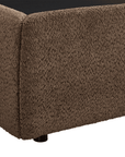 Lit coffre en tissu bouclette marron 180x200 cm MELY