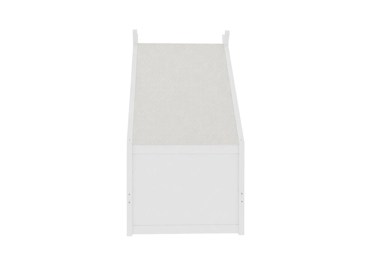 Lit gigogne cabane en bois blanc 90 x 190 cm LIMEO