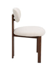 Lot de 2 chaises en tissu texturé écru pieds en métal marron LEONA