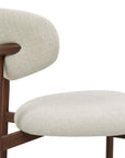 Lot de 2 chaises en tweed écru pieds en métal marron FLAVIA