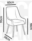 Lot de 2 chaises en velours noir pieds en métal doré DORY