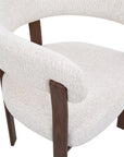 Lot de 2 chaises en velours tissé écru pieds en métal marron DIEGO