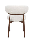 Lot de 2 chaises en velours tissé écru pieds en métal marron JULES