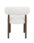 Lot de 2 chaises en velours tissé écru pieds en métal marron LOUISA