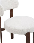Lot de 2 chaises en velours tissé écru pieds en métal marron MARYSE