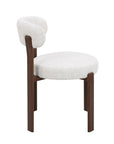 Lot de 2 chaises en velours tissé écru pieds en métal marron MARYSE