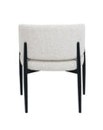 Lot de 2 chaises en velours tissé écru pieds en métal noir DIANA