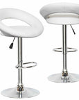 Lot de 2 tabourets de bar blanc JETI