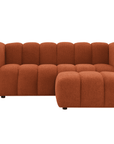 Pouf en tissu bouclette terracotta AELIS