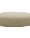 Pouf en velours tissé beige IMENIA